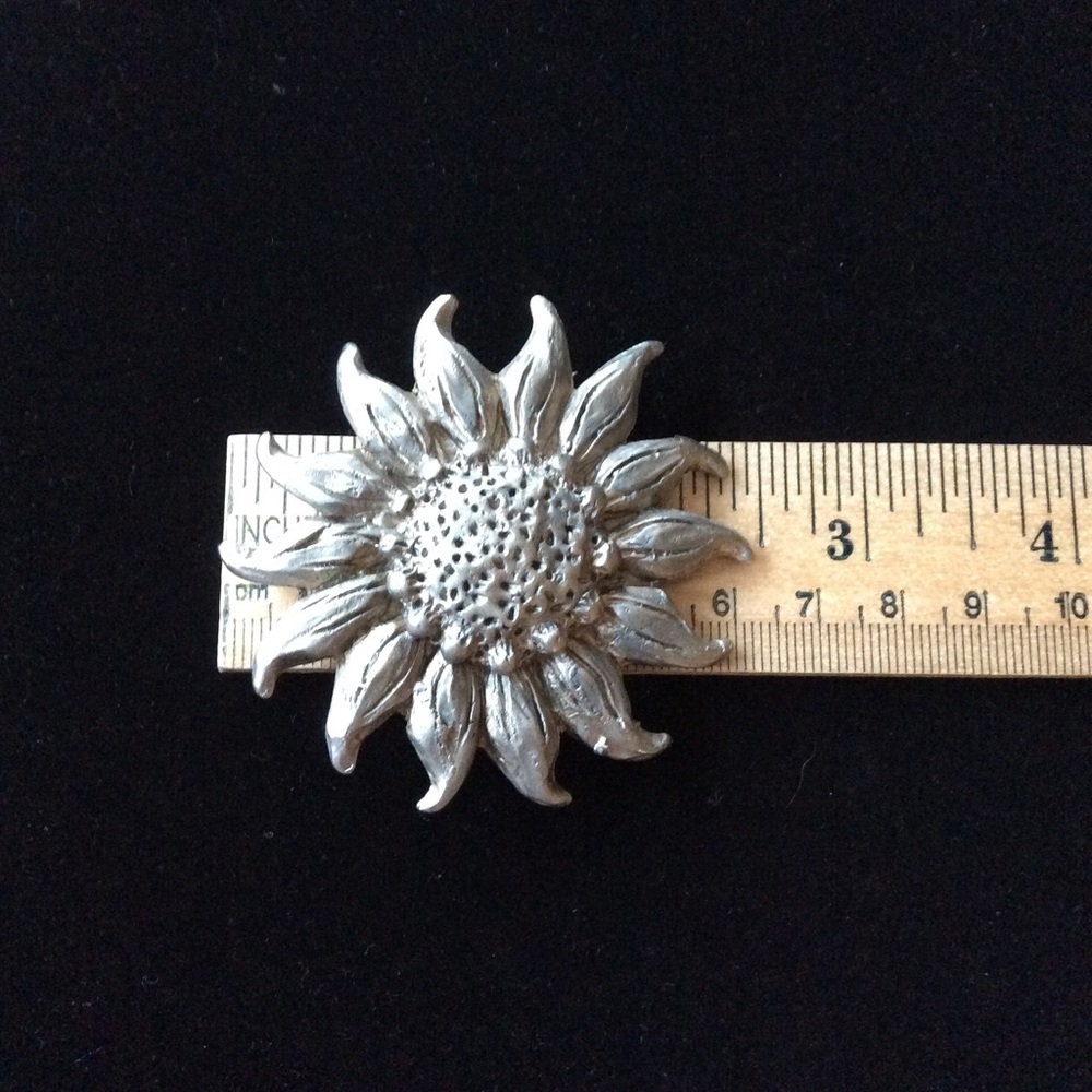 Vintage M.JENT Sunflower Brooch - Picture 4 of 7